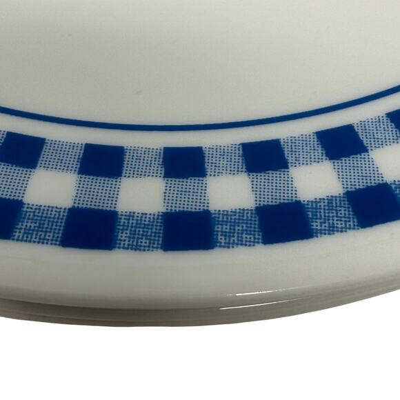 Corelle Gingham Blue Dinner Plates 10.75" Set of 5 Vitrelle USA - Picture 3 of 4